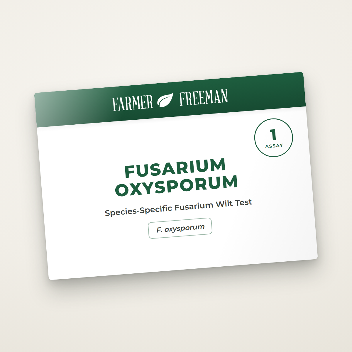 Fusarium Oxysporum Detection - Single Test